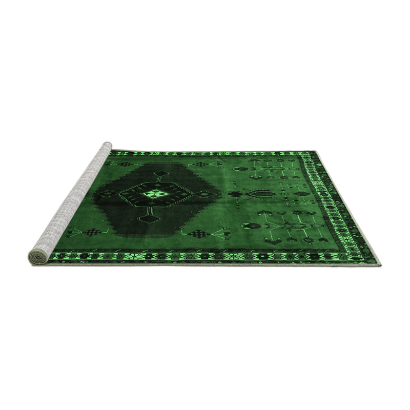 Washable Oriental Indoor Rug, Round 5'
