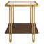 Inez Glass Top End Table
