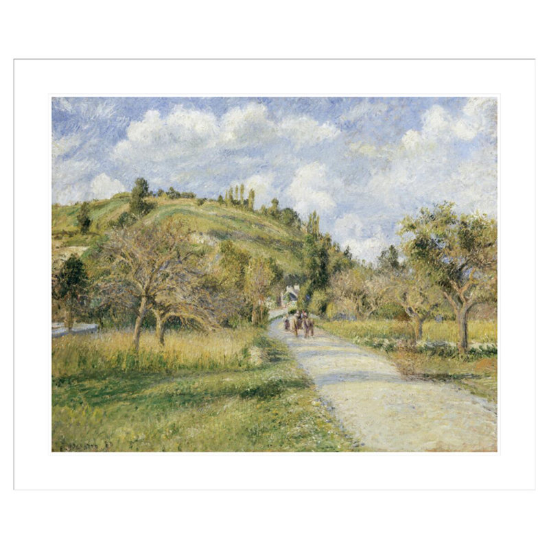 The Highway (La Cote du Valhermeil Auvers-sur-Oise) par Camille Pissarro, impression giclée encadrée, 33.5" H x 40.12" W