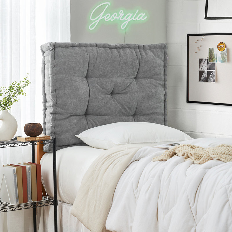 Rainha® - Classic Tufted College Headboard, Gray