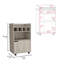 Chariot-bar Phoenix avec 2 tablettes ouvertes, 4 casiers et armoire