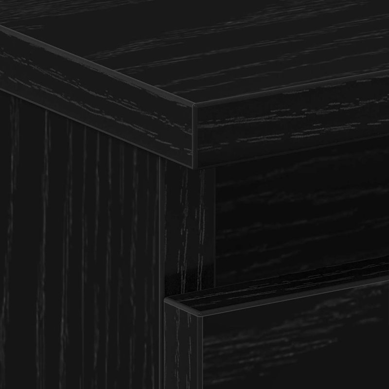 Cowlic Bed Cabinet 40x35x62.5 cm Engineered Wood, 1, Black Oak