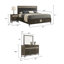 Ensemble de chambre avec grand lit 4 pièces Lito, revêtement gris, tiroirs de pied de lit-118445302-118445301