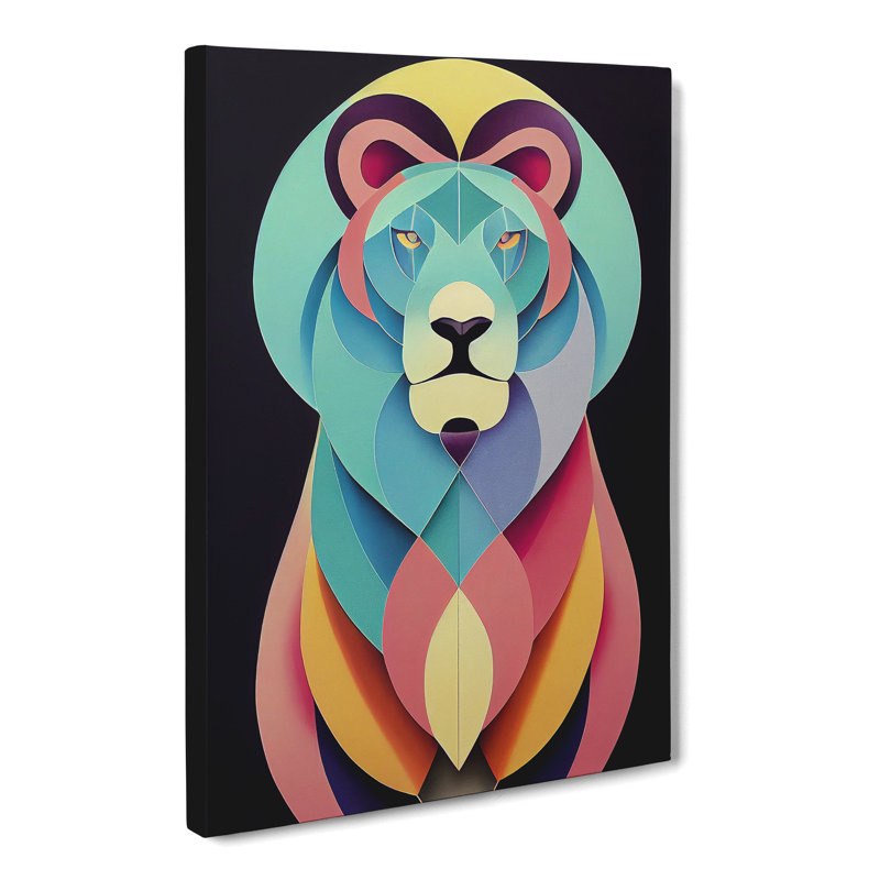 Contemporary Lion Vol.4 - Wrapped Canvas, 76cm H x 50cm W x 3cm D