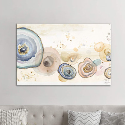 Agates Flying Watercolor by Patricia Pinto - Wrapped Canvas Print