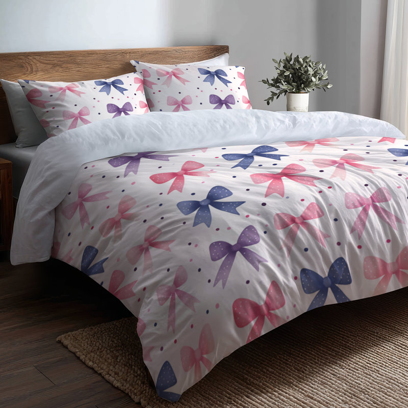 Ensemble de housse de couette French Country, Housse de couette pour grand lit et 2 taies décor