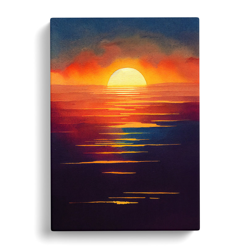 XC1022-1934X Endearing Sunset - Wrapped Canvas Painting, 60cm H x 40cm W x 3cm D