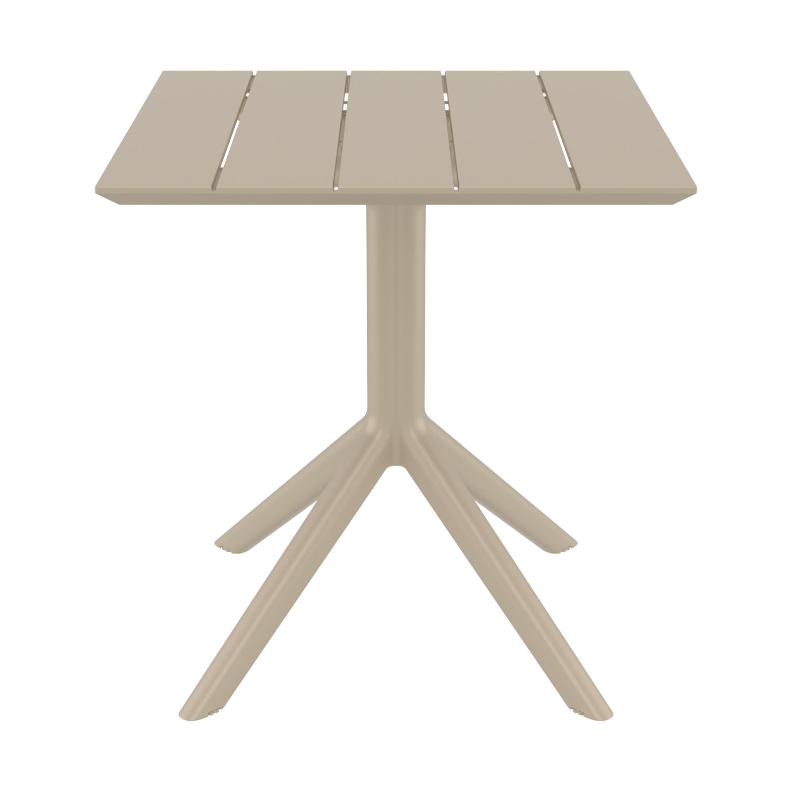 Kittson Patio Dining Table, Taupe, 29" H x 27.5" W x 27.5" D