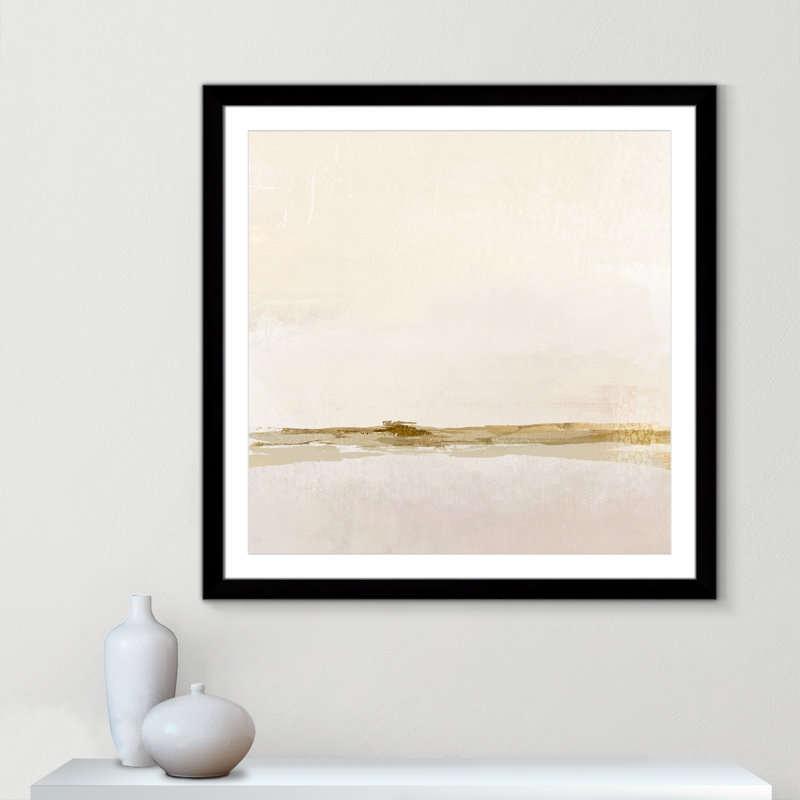 Impression abstraite étonnante par Denise Brown, H 37,5 po x l 37,5 po, Cadre noir