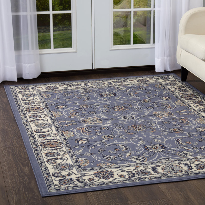 Tapis oriental bleu / rouge / blanc / rose Gallaher