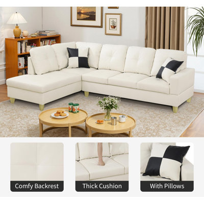 2 - Piece Faux Leather Sectional