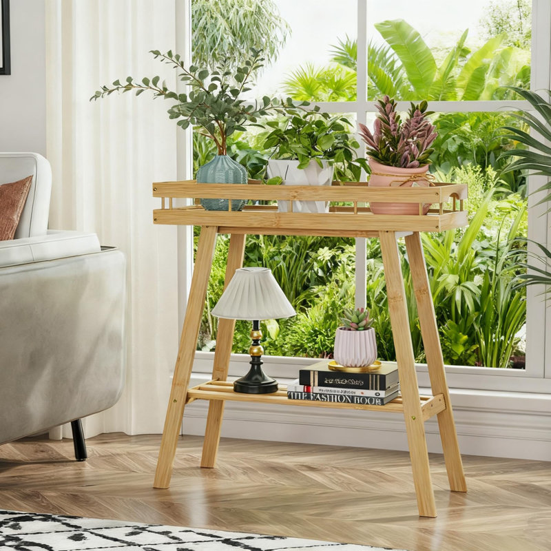Table à 2 étages pour petites plantes