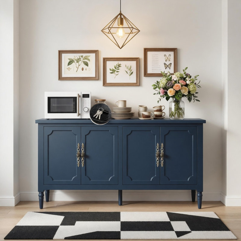 Buffet 58,9 pouces avec tablettes réglables, Blue