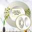 «Green Ferm Simple Collage - Leaves», miroir décoratif rond traditionnel, impression sur métal-99622104