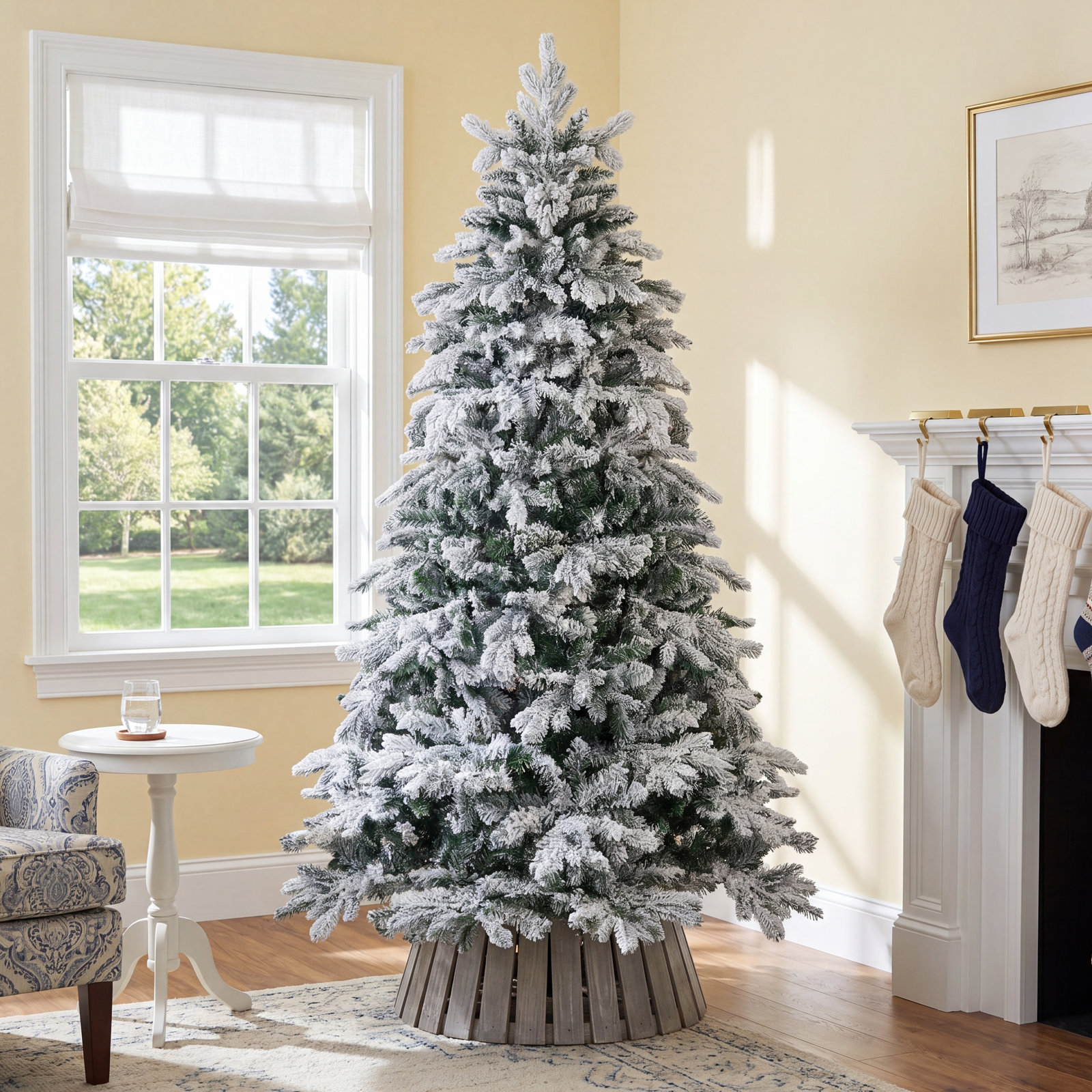 6' Lighted Artificial Pine Christmas Tree