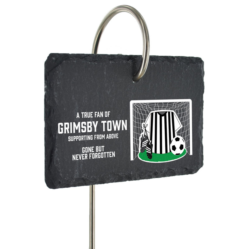 Bodan Grimsby Town Fan Football Slate Grave Marker Memorial Plaque