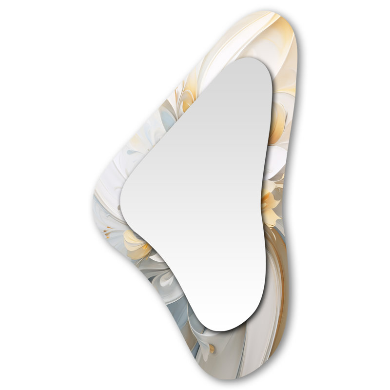 «Whirling Flower Dynamics» - Miroir mural asymétrique