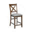 Ensemble de chaises à hauteur de comptoir pour 4 personnes, chaise de cuisine avec siège rembourré, tabouret de bar à hauteur de comptoir pour salle à manger, noyer