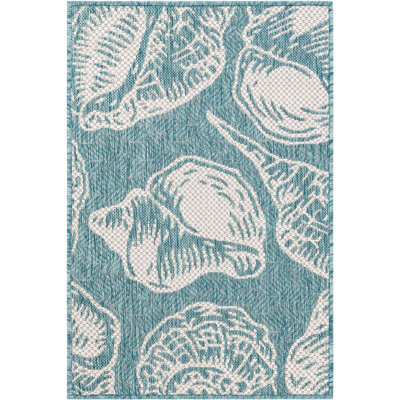 Contemporary Aviesel Area Rug Aqua Color