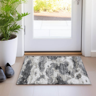 Premium Machine Washable Freixa AMF71 Black Rug