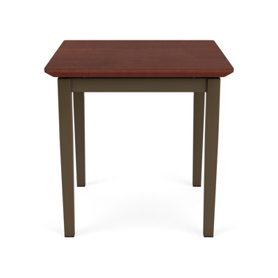 Lenox Steel Waiting Reception End Table Metal Frame 20x20" High Pressure Laminate Top