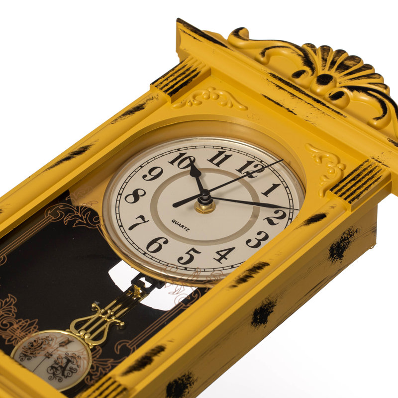 Horloge murale Sowa, Jaune