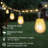 Outdoor String Lights With Dimmable Warm White LED Bulbs (Set Of 12)