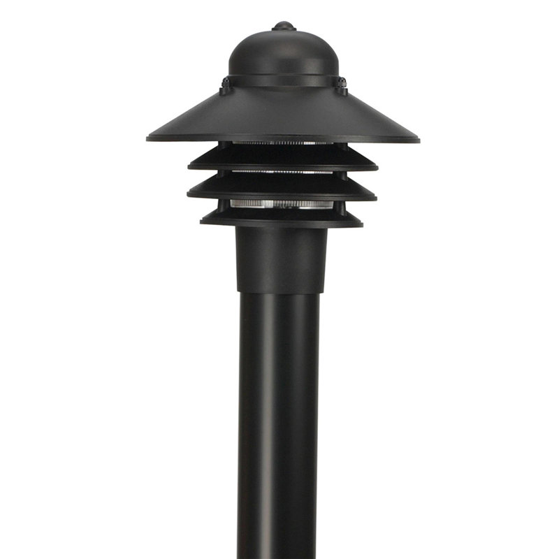 Solus Nautical Post Top Fixture with Clear Prismatic Acrylic Lens, Black, Black