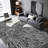 Modern Abstract Stripes Machine Washable Area Rug in Black & White-166306426