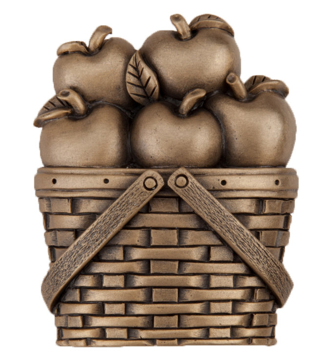 Apple Basket Cabinet Knob, Museum Gold