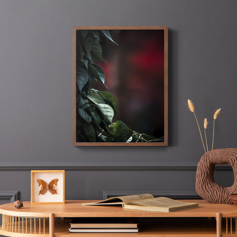 «Dramatic Foliage I», reproduction encadrée - bois massif, H 14 po x l 11 po, Brun