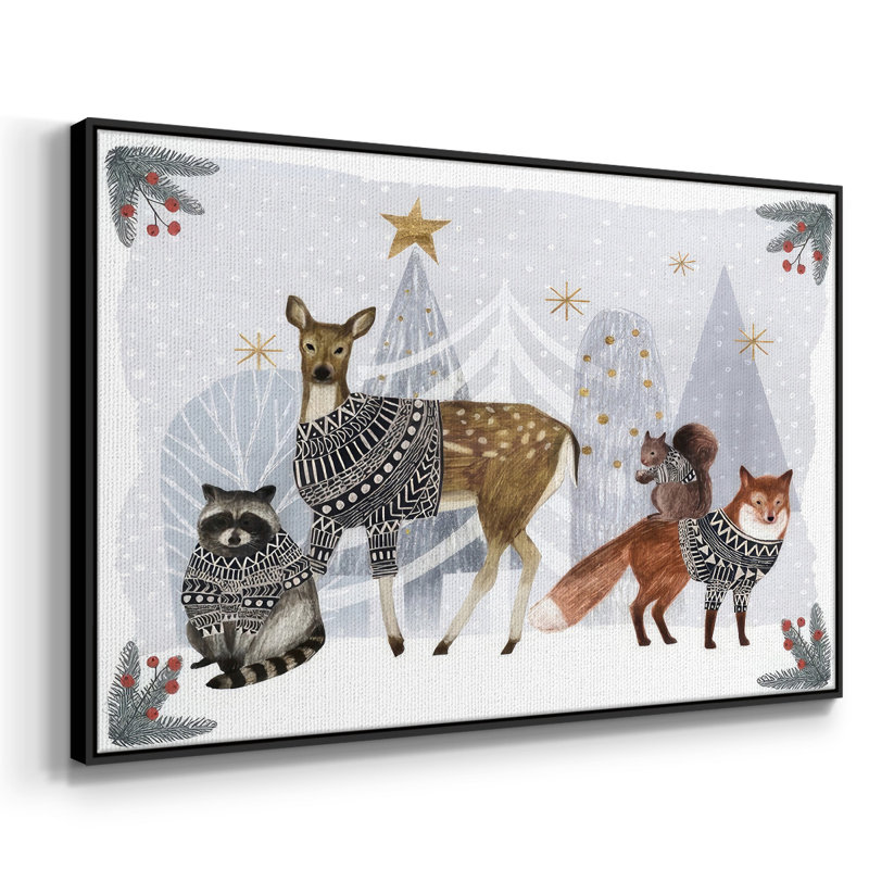 Cozy Christmas Collection A, Cadre flottant noir, H 25 po x l 37 po x P 1,5 po