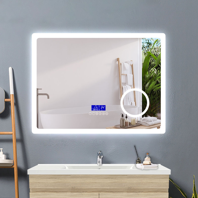 Mikayah Rectangle Wall Mirror, 60cm H x 80cm W