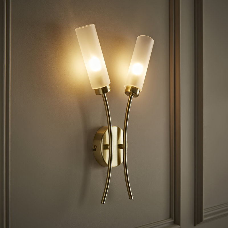Aaniyah Armed Sconce, Brushed Gold, Yes