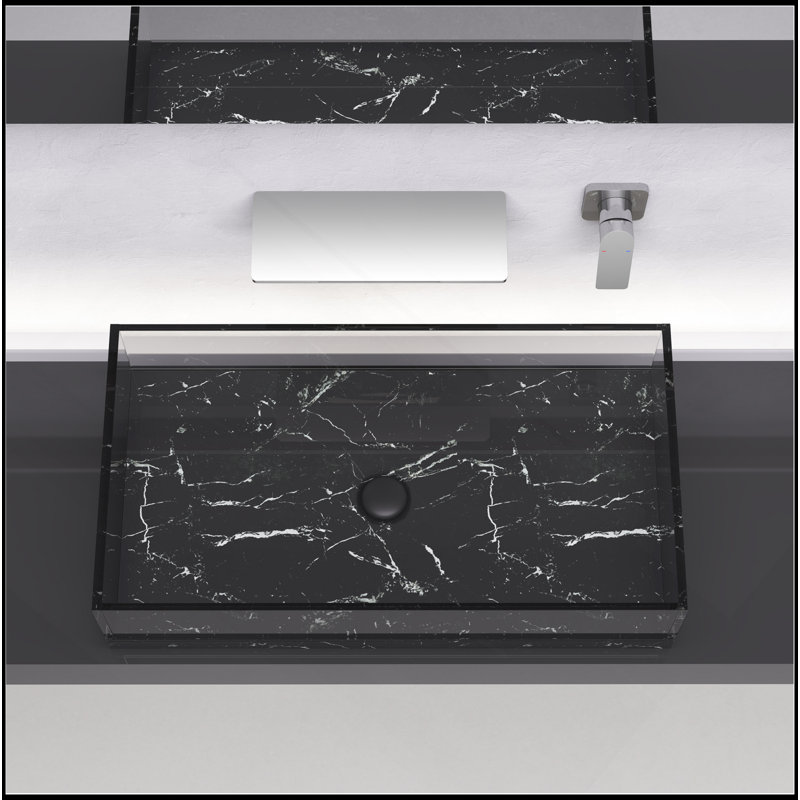 Robinet de lavabo pour salle de bain Waterfall, Nickel brossé