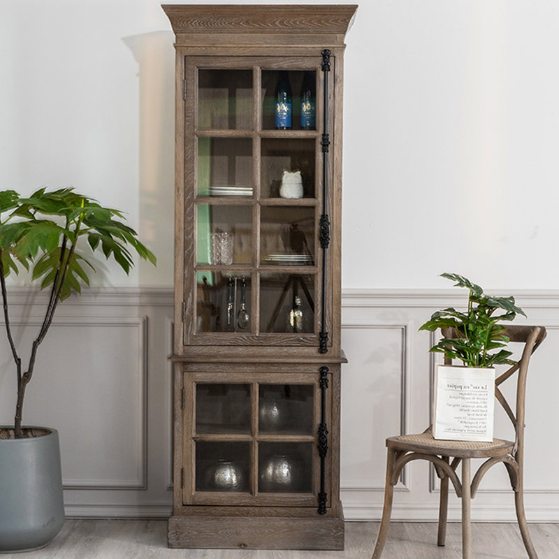 Image couleur solide + bois manufacturé + vitrines