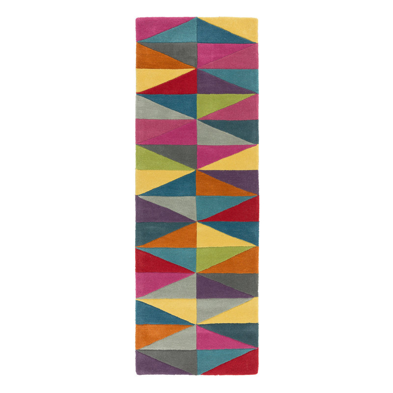 Nar Hand Tufted Wool Multi Area Rug, Runner 70 x 200cm