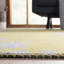 Tapis géométrique en laine / viscose / coton noué à la main Sabeena-220357042