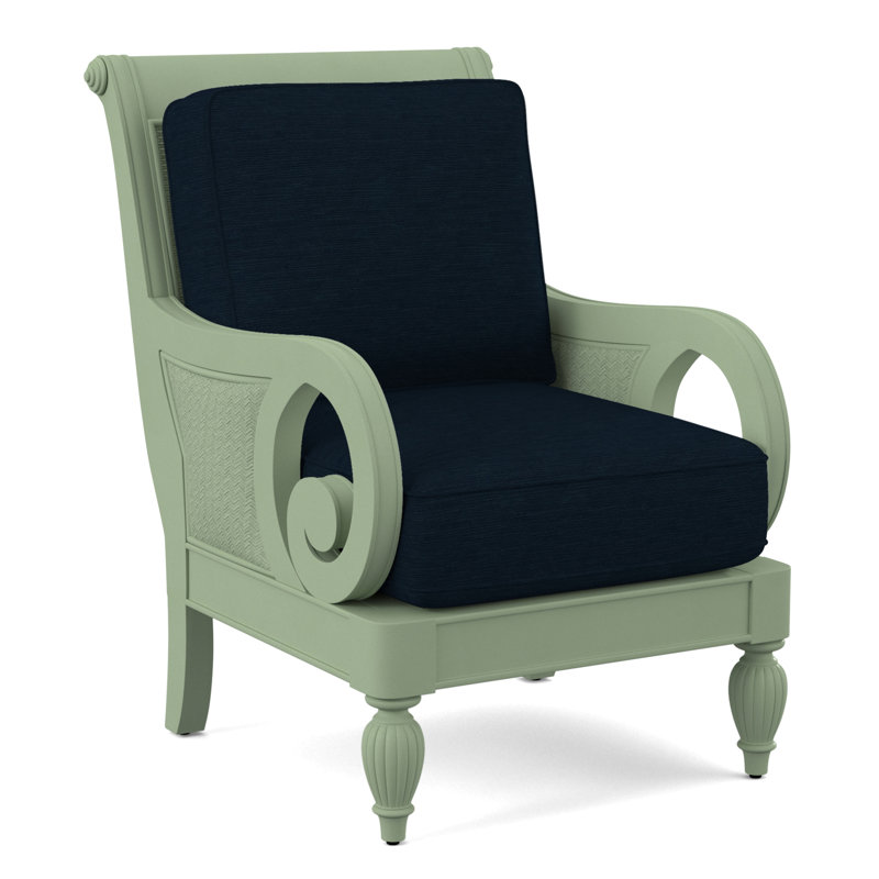 Fauteuil d'appoint Grandview, Finition céleri, Tissu performance blanc 0851-94