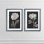 «Black and White Flowers III», ensemble de 2 reproductions d'art encadrées-1201688118-1201688072-1132732568
