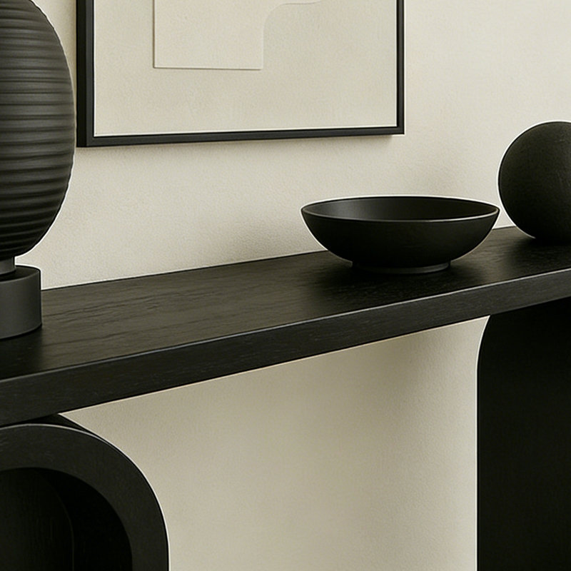 Console minimaliste de style nordique, Noir