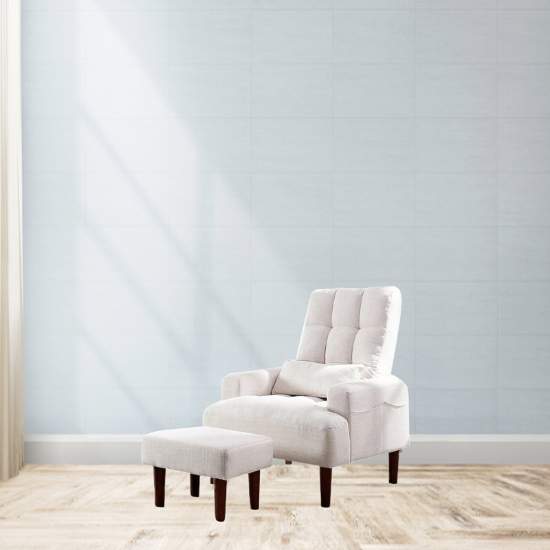 Fauteuil inclinable blanc crème de conception moderne avec une expérience douillette et relaxante pour le salon