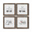 Bring My Cat - ensemble de 4 pièces d'art textuel sur toile-60148758-60148763