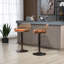 2 tabourets de bar pivotants, orange, siège et repose-pieds réglables, cuisine et salle à manger, fabrication en métal, capacité de 250 lb avec fonction, structure,