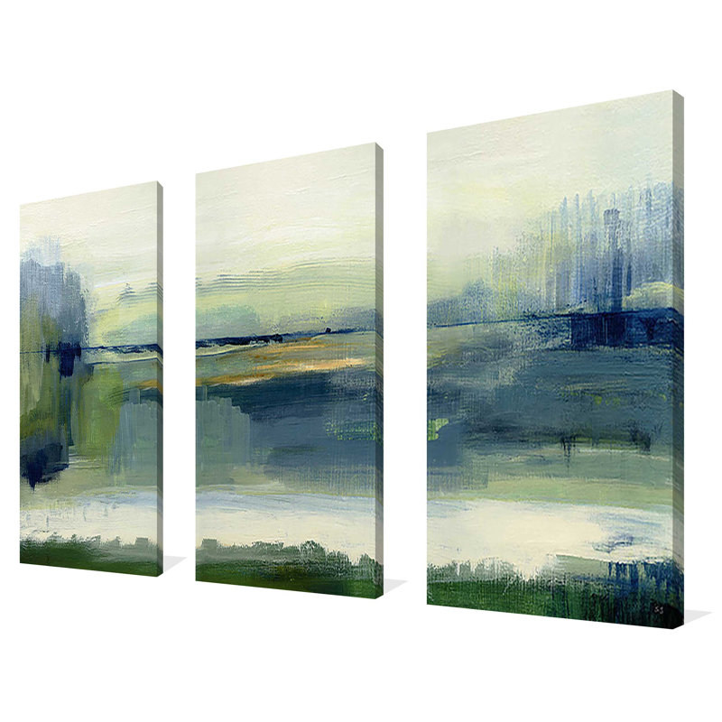 «Glistening Meadow», reproduction sur toile 3 pièces, H 24 po x l 36 po x P 1 po