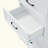 Free-Standing Bathroom Vanity With 2 Damping-Hinge Doors, 3 Drawers (Including 1 Deep Drawer), Adjustable Shelves, Black Iron Handles, Durable PB Laminate & MDF Construction