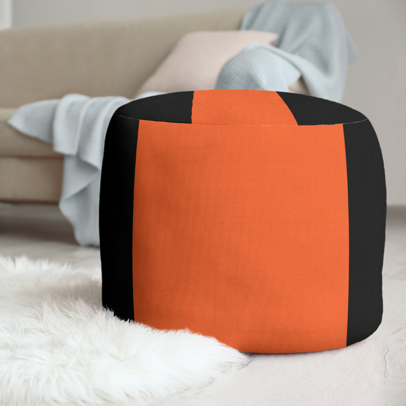 repose-pieds rond 20,5", Noir / Orange