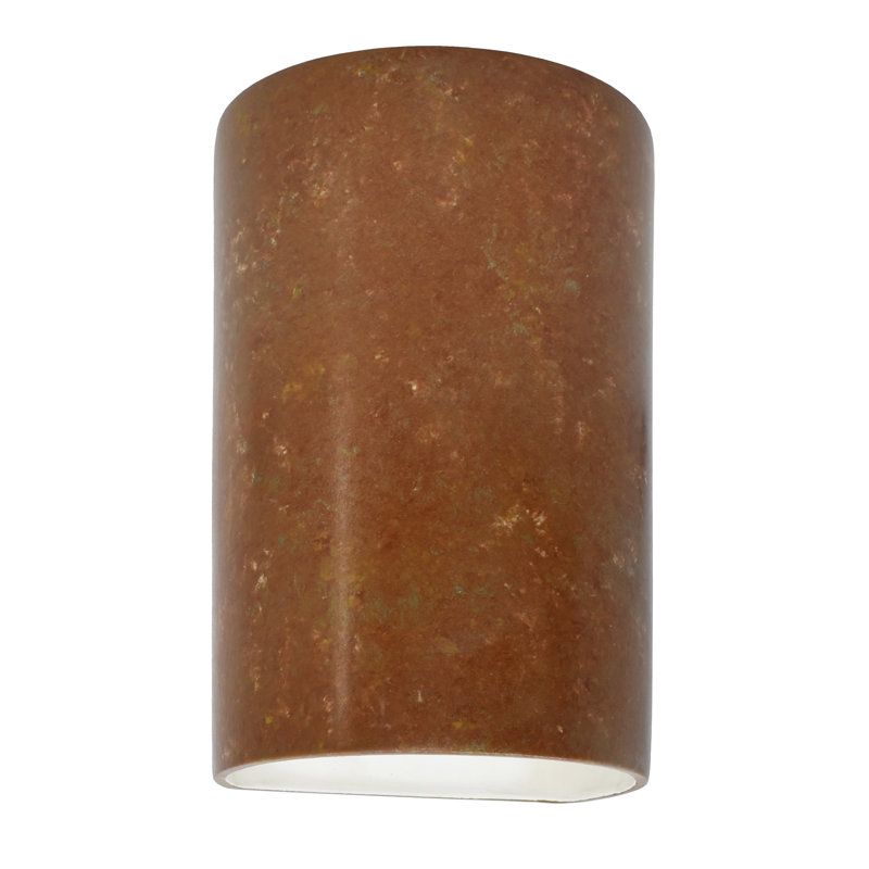 Applique murale 1 lumière Pacursa, H 9,5 po x l 5,75 po x P 4,5 po, Patine rouillée, Incandescente (non incluse)