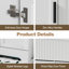 Meuble-lavabo autoportant Breonica de 42 po avec lavabo intégré en résine, design cannelé moderne, fini laqué PU résistant à l'eau, portes et tiroirs à fermeture amortie pour la rénovation de votre salle de bain.-971597540