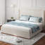 Corduroy Bed Frame with 47" Headboard, Upholstered Platfrom Bed with Vertical Stripe Wingback-114138547